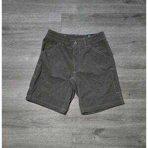 Kuhl Shorts Men 32 Green Hiking Outdoor Cargo Utility Pockets Trail Casual Nylon